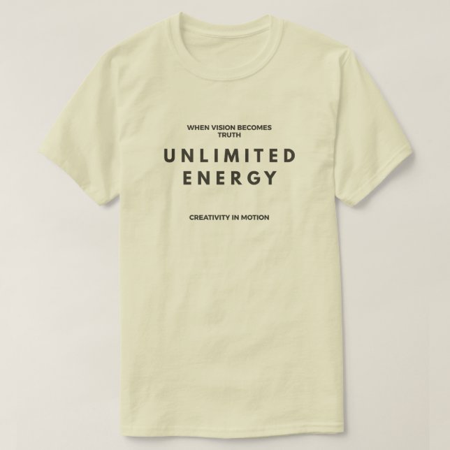 Unlimited Energy – Modern Minimalist T-Shirt (Design vorne)