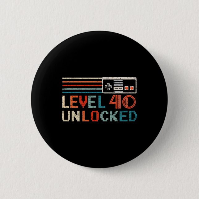 Unlocked Level 40 Birthday Boy Video Game Controll Button (Vorderseite)