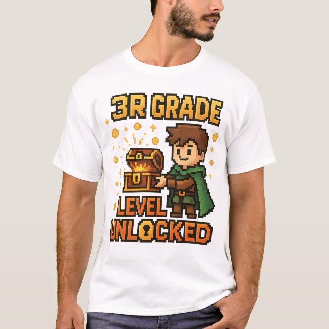 Unlocks T - Shirt der dritten Stufe - Pixel Adv (Vorderseite)