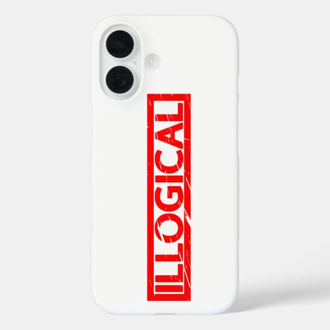 Unlogische Briefmarke iPhone 16 Hülle (Rückseite)