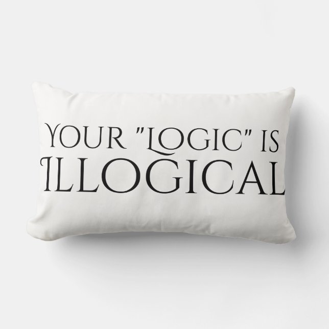 Unlogische Logik Lendenkissen (Vorderseite)