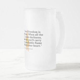 Unlöschbare Flamme - Tasse aus Mattiertem Glas