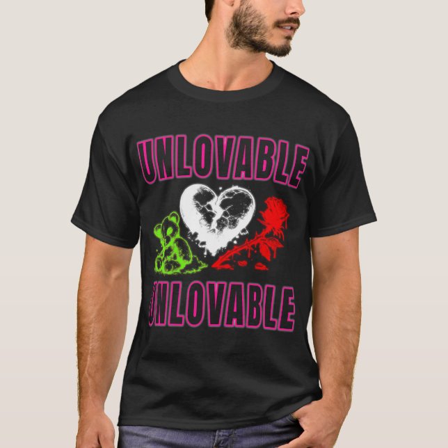 Unlovable Broken Heart Teddy Bear Shirt  (Vorderseite)
