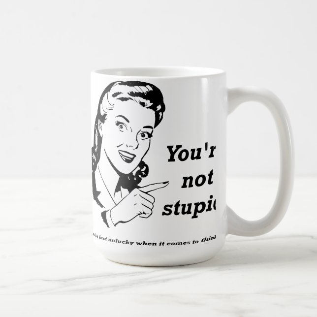 Unlucky Thinker Funny Mug Kaffeetasse (Rechts)