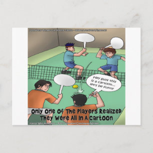 Unlustiger Tennis-Cartoon Lustige T-Shirts Karten 