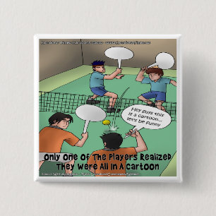 Unlustiger Tennis Cartoon T-Shirts Karten Geschenk Button