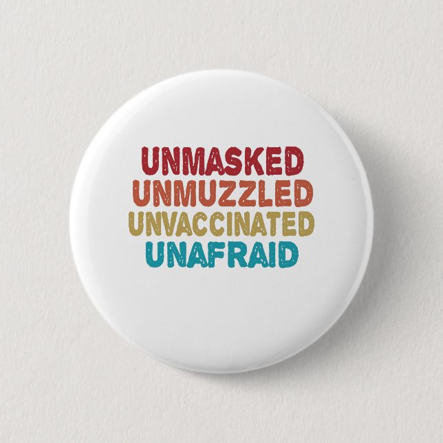 Unmaskierte, ungeimpfte ungeimpfte, unscharfe Sonn Button (Vorderseite)