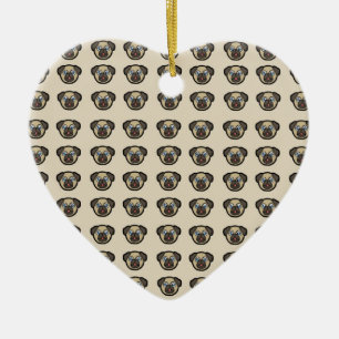 Unmengen von Mopsen Keramik Ornament