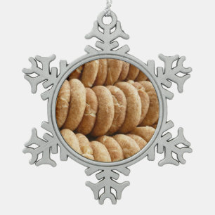 Unmengen von Snickerdoodles Schneeflocken Zinn-Ornament