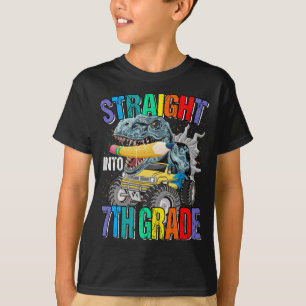 Unmittelbar an den 7. Klasse Monster Truck Dinosau T-Shirt