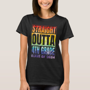Unmittelbar außerhalb der 4th Grade Class 2024 Abs T-Shirt