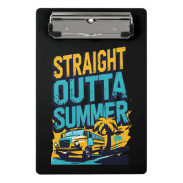 Unmittelbarer Sommer - Retro Zurück in die Schule Mini Klemmbrett