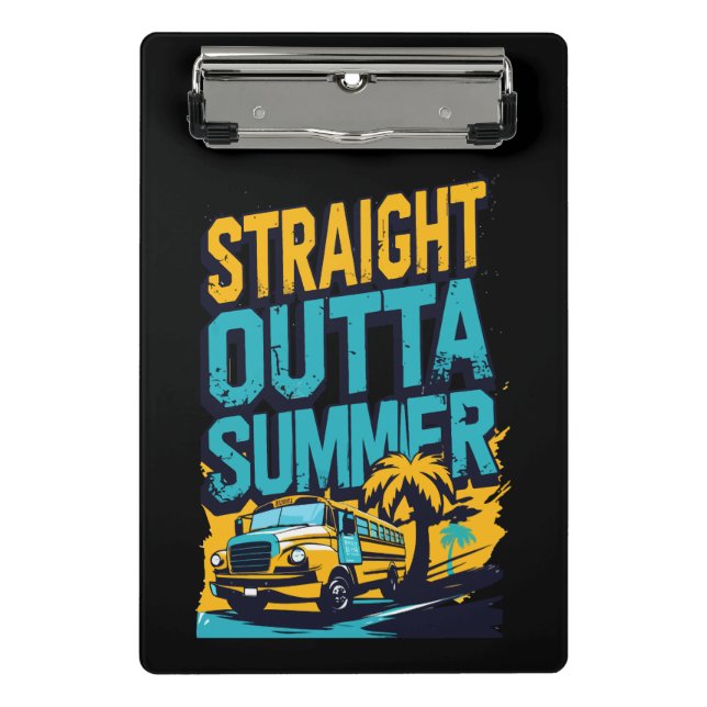 Unmittelbarer Sommer - Retro Zurück in die Schule Mini Klemmbrett (Vorderseite)