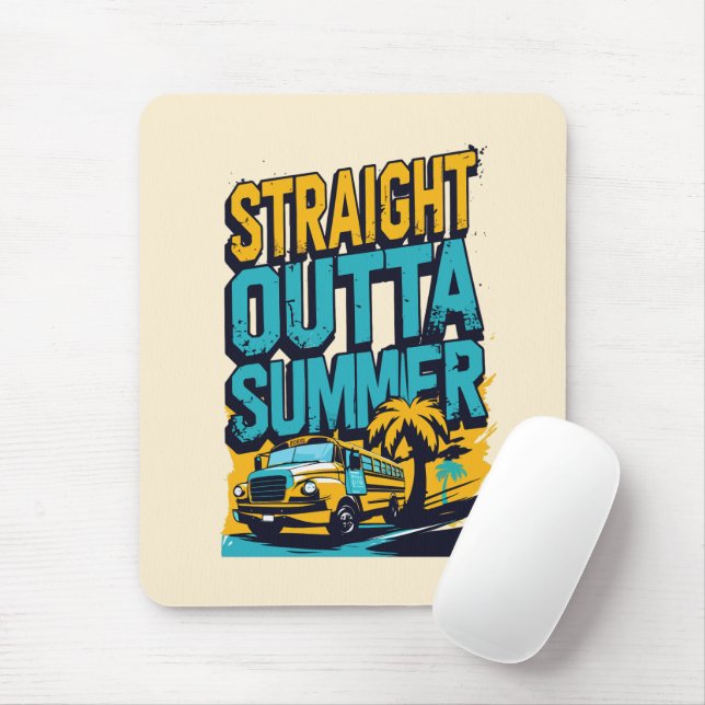 Unmittelbarer Sommer - Retro Zurück in die Schule Mousepad (Mit Mouse)