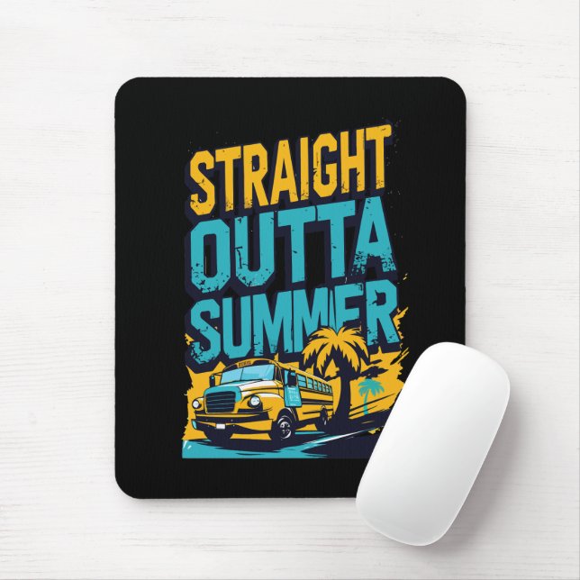 Unmittelbarer Sommer - Retro Zurück in die Schule Mousepad (Mit Mouse)