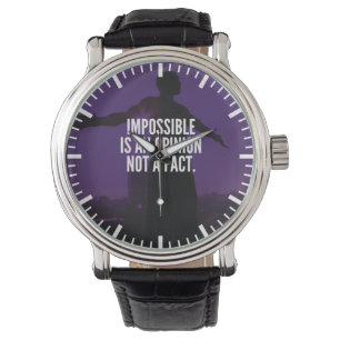 Unmöglich ist eine Meinung - Workout Motivierend Armbanduhr