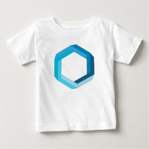 Unmögliche Geometrie: Blaues Hexagon. Baby T-shirt