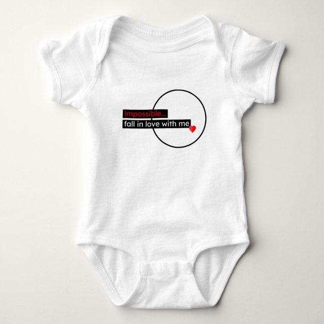 Unmöglicher Rückgang der Liebe mit ich Baby Strampler (Vorderseite)
