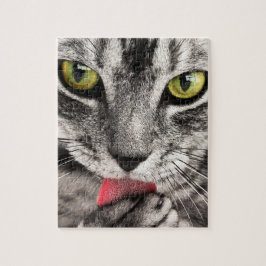 Unmögliches Puzzle - Graue gestreifte Katze