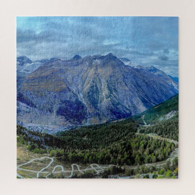 Unmögliches Rätsel - Blauer und Grüner Berg (Vertikal)