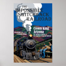 Unmögliches Switchback-Eisenbahnplakat