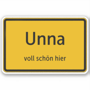 Unna Aufkleber Sticker Autoaufkleber