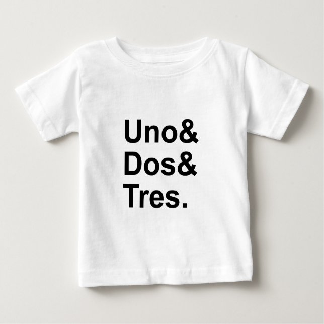 Uno Dos| One Two Three in Spanish Baby T-shirt (Vorderseite)