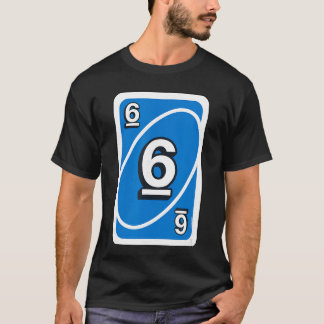Uno Halloween Blue 6 Karte T-Shirt