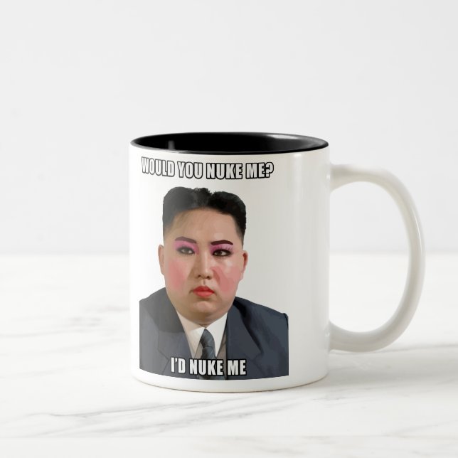 UNO Kim-Jong greift mich Meme Tasse mit Kernwaffen (Rechts)