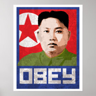 UNO-Propaganda Kim-Jong - BEFOLGEN Sie - Poster