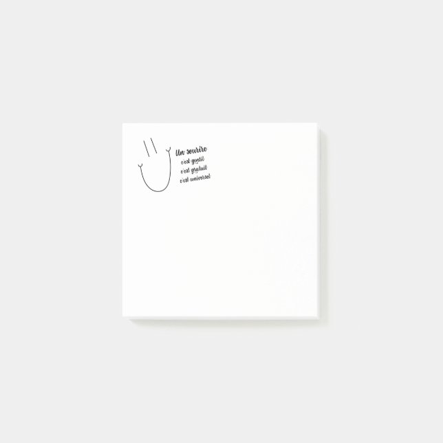 UNO sourire Post-it Klebezettel (Vorderseite)