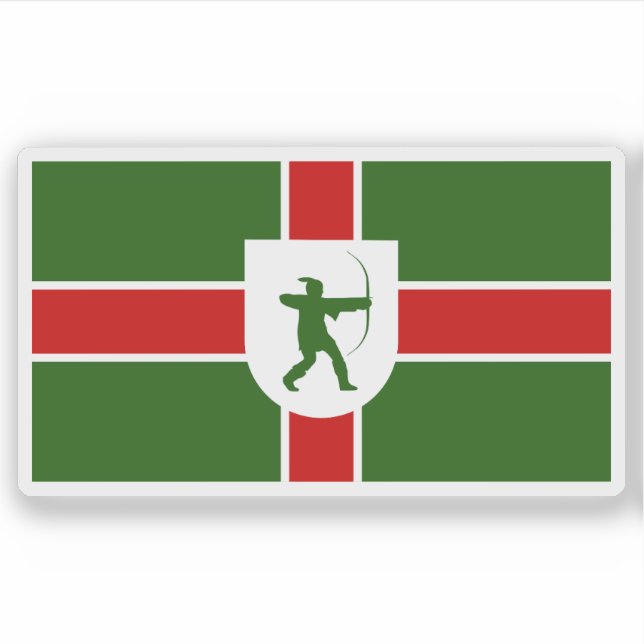Unofficial flag of Nottinghamshire county, England Aufkleber (Vorderseite)