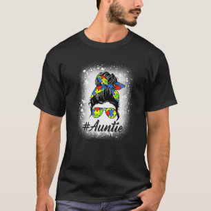 Unordentliche Bun Tante Autismus Puzzle Autismus-B T-Shirt