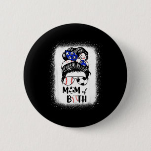 Unordentliche Dreadlock-Fußballmutter Baseballmutt Button