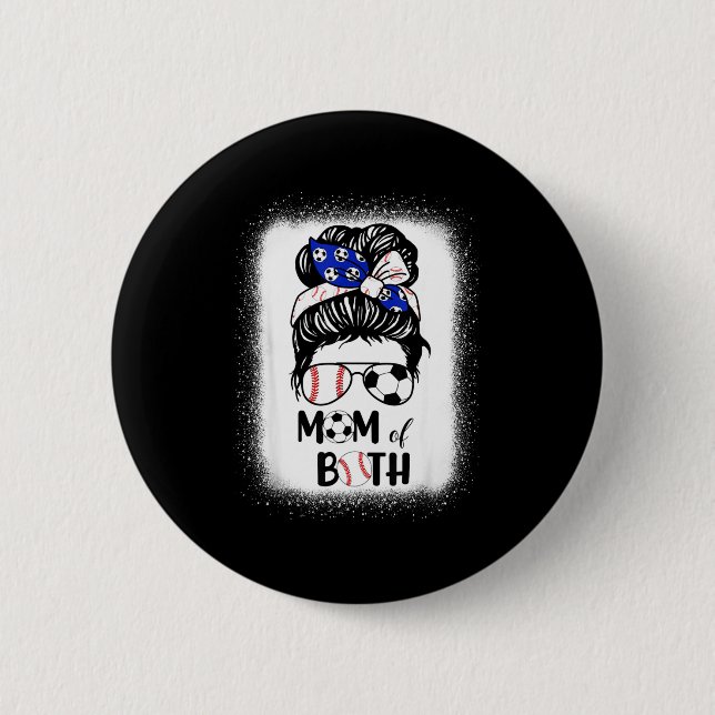 Unordentliche Dreadlock-Fußballmutter Baseballmutt Button (Vorderseite)