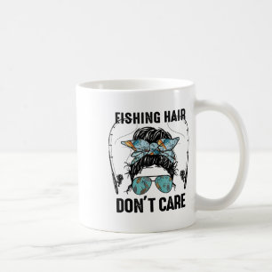 Unordentliche Frisur Angeln Haare Egal Rolle Mädch Kaffeetasse