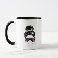 Unordentliche Frisur Sonnenbrille Tasse | Cute Flo