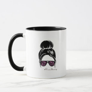 Unordentliche Frisur Sonnenbrille Tasse Cute Flo
