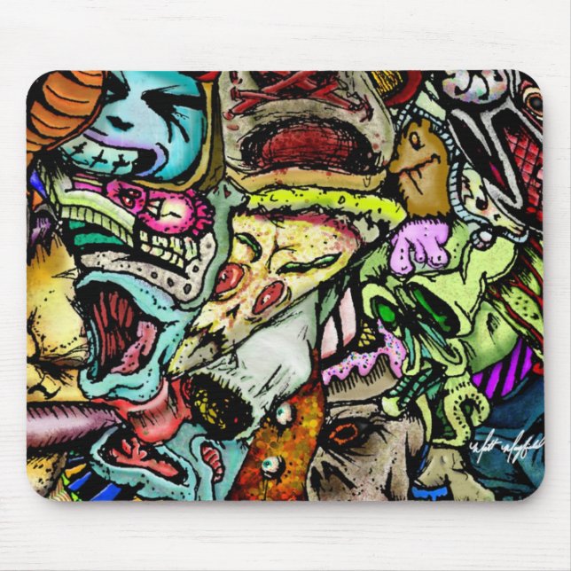 Unordentliche Mausunterlage Mousepad (Vorne)