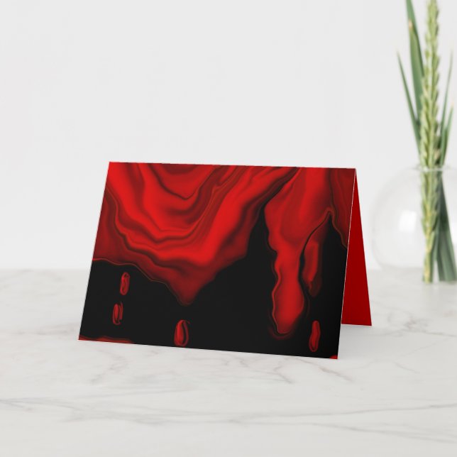 Unordentliche Vampirs-Halloween-Karte Karte (Vorderseite)