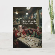 Unordentliche Weihnachtselfen-Diner-Dunkelhumor