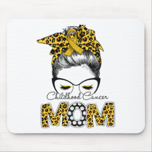 Unordentlicher Bun Kopfhautkrebs Mama Leopard-Bewu Mousepad