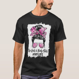 Unordentlicher Dutt IVF Leben IVF Mama IVF Transfe T-Shirt