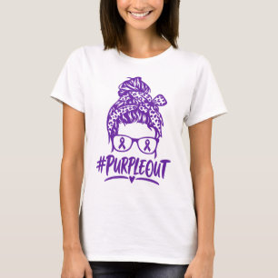 Unordentlicher Pferdeschwanz Lila raus Epilepsie K T-Shirt