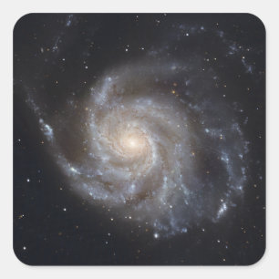 Unordentlichere 101, die Pinwheel-Galaxie Quadratischer Aufkleber