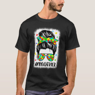 Unordentliches Bun-Bandana Mutter Unterstützende F T-Shirt