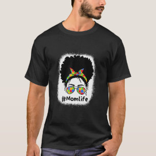 Unordentliches Dutt-Mutter-Leben Autismus-Bewussts T-Shirt