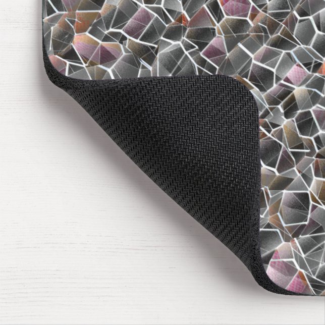 Unordnung von grobem Lachs und grauem Mosaik Mousepad (Ecke)