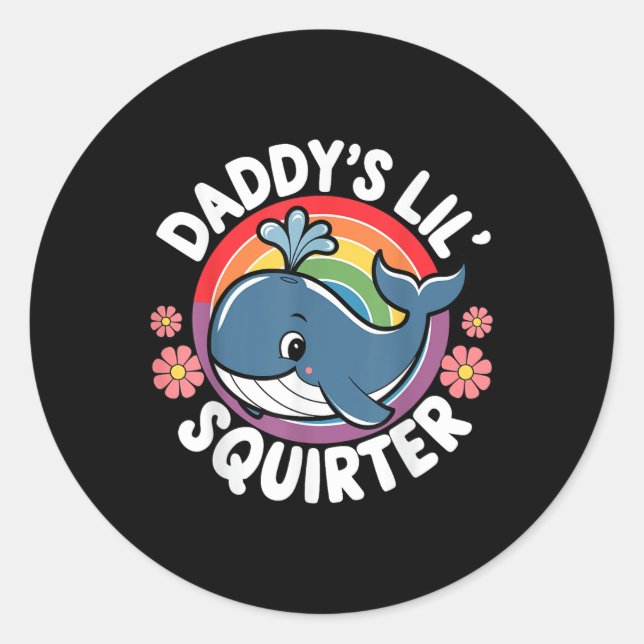 Unpassendes Funny Daddys Lil Squirter Embarring Runder Aufkleber (Vorderseite)