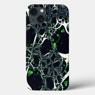 Unperfektes weißes Fraktal auf schwarzem Raum, ges Case-Mate iPhone Hülle